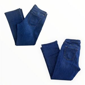 Old Navy Jeans Lot 2 Women 14 Short Curvy Bootcut Mid Rise Denim